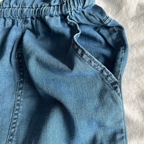 NWT Aritzia Wilfred Free Valletta Overalls Denim Jumpsuit Trendy Boho Romper, M - Picture 12 of 16